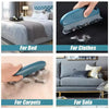 A collection of reusable pet hair remover brushes for bed, clothes, carpets, and sofa surfaces.