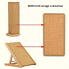Sofa-safe sisal cat scratching post shown in different usage scenarios: a vertical post and a slanted scratching pad.