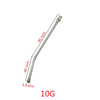 Stainless steel bird feeding syringe with a 90 mm length and 5.5 mm diameter.