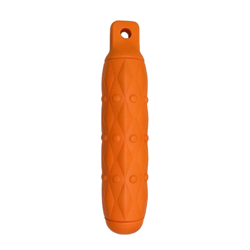 Orange durable EVA chew toy designed for large dogs.