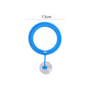 Blue aquarium feeding ring with a suction cup for fish tanks, measuring 7.5cm.