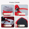 Details of cozy anti-slip dog booties showing the interior padding, adjustable buckle, reflective band, and anti-slip sole.