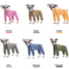 Colección de trajes de salto de forro polar térmico para perros en varios colores como rosa fuerte, café, naranja, gris, azul