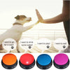 A set of four colored recording buttons for pet communication, including orange, red, blue, and pink.
