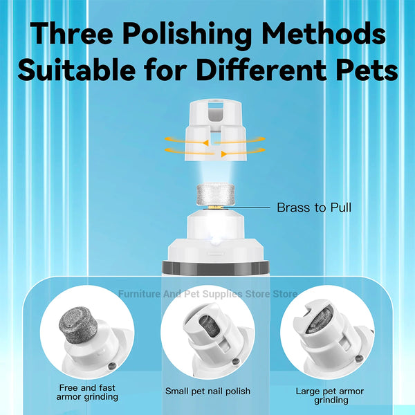 Three polishing methods for pet nails including armor grinding and polish using a brass to pull tool