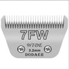 Vue rapprochée d'une lame de 7FW pour tondeuses à poils, taille 3,2mm, marque DODAER.