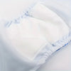 Close-up view of white washable belly straps for male dogs, showing the fabric texture and stitching.