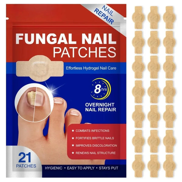 Boîte de 21 pansements fongiques pour réparer et traiter les ongles la nuit