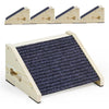 Solid wood pet stairs with non-slip steps showing various angles and a full product view.