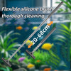A silver telescopic silicone brush for thorough cleaning, shown with a measurement of 20-68cm.