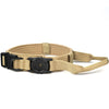 Tan tactical dog GPS collar with an airtag holder for tracking pets