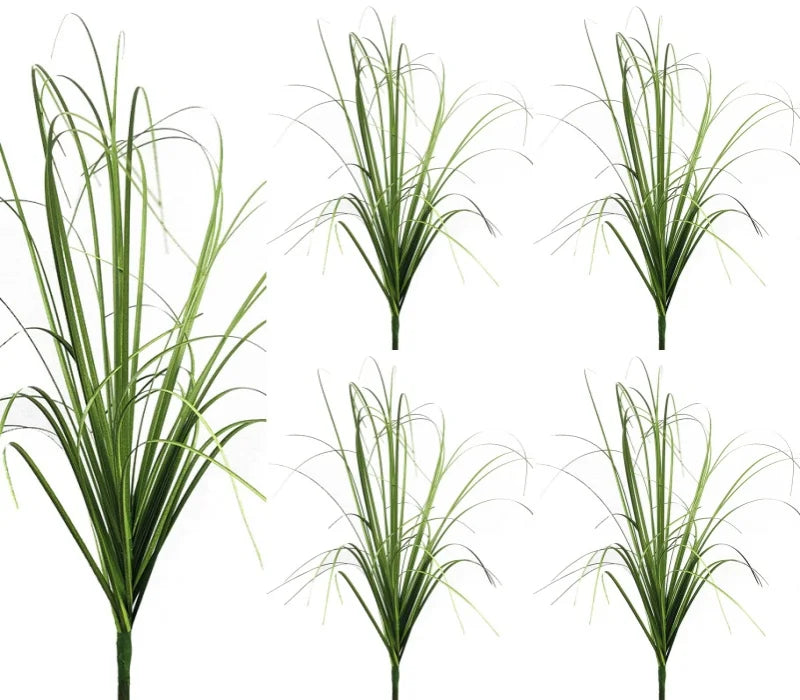 Quatre variations de plantes décoratives de jardin miniature à la ciboulette, vues sous différents angles