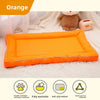 Orange durable chew-proof pet mat with anti-slip bottom and scratch-resistant surface