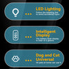 A product graphic detailing features of a new generation pet nail polish remover including LED lighting, intelligent display,