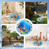 A collection of pet water sensory mats and related items including a mat with a cat, a mat with a giraffe, and various colorf