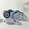 Colección de correas retráctiles de nylon rosa, azul y gris para perros pequeños y medianos