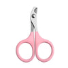 A pair of pink professional pet nail clippers and trimmers.