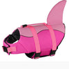 Pink and black dog life jacket designed for swimming