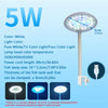 Weißes LED-Aquarienlicht mit 5cm-Kabel und Klemmvorrichtung zur Beleuchtung.