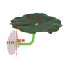 Feuilles de lotus vertes simulées avec des mesures : taille de la feuille de 6,5 cm et tige verte de 3 cm d'épaisseur.