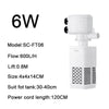 White submersible aquarium filter pump with air pump and wave maker