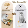 Comparison showing edible natural fiber cat chew toys versus other stuffed animals.