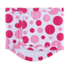 Pink and white polka dot reusable washable sanitary pants for male dogs