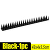 Black 1 piece of bendable outdoor bird and pest repellent spikes