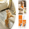 A bottle of Hot Spot and Wound Spray for dogs and cats is shown next to a fluffy orange cat.
