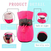 Pink cozy anti-slip dog booties with adjustable strap and soft breathable lining