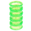 A stack of green silica gel hair scissors.