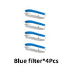 Cuatro filtros azules para una fuente de agua automática para mascotas