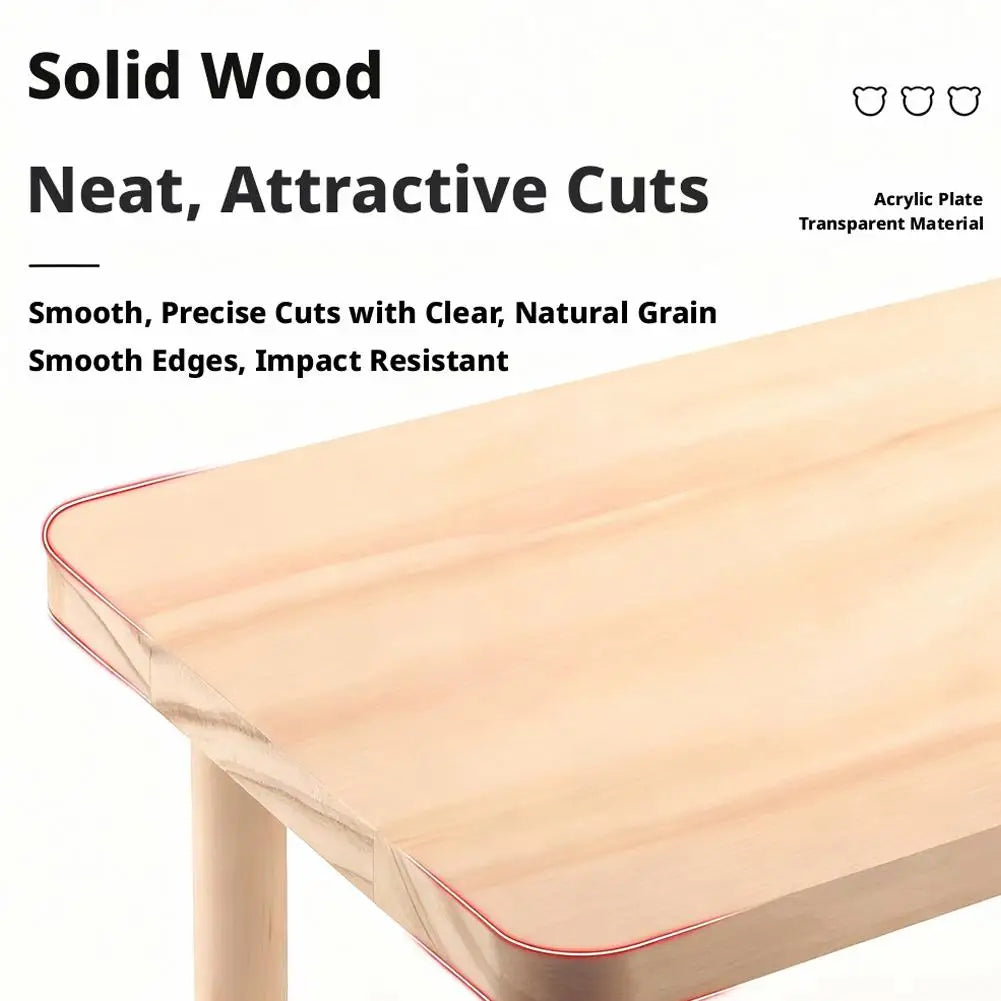 A close-up view of a solid wood hamster climbing platform with neat, attractive cuts and smooth edges.
