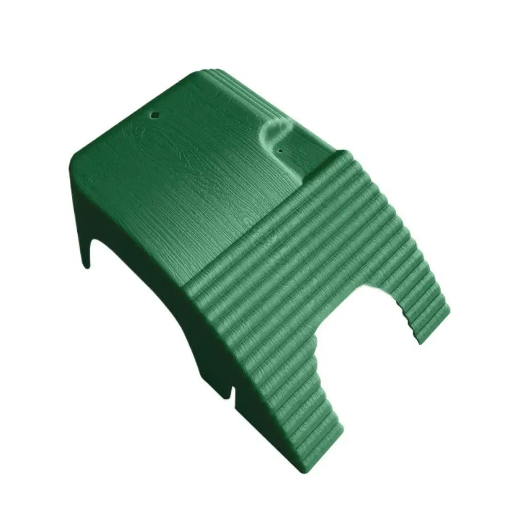 A green adjustable reptile basking platform with suction cups for turtles and amphibians.