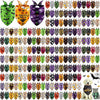 A collection of 100 dog bandanas featuring various Halloween and holiday themed prints.