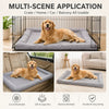 A multi-scene application pet mat shown in various contexts including a crate, car, and balcony.
