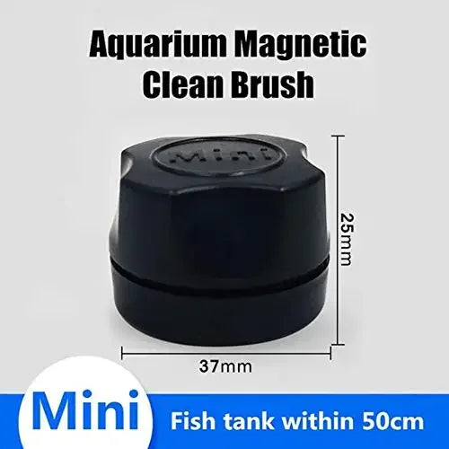 Brosse magnétique noire mini pour nettoyer l'aquarium