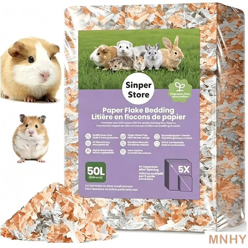 Verpackung und Produktpräsentation von Papierflocken-Bodengemach für syrische Hamster