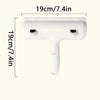 A white reusable pet hair remover brush with suction, shown from the top view.