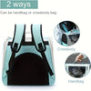 Türkis-faltbare Hundereise-Rucksack in Handtaschen- und Crossbody-Stil.