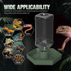 A clear water dish designed for small reptiles like lizards, snakes, turtles, and spiders.