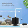 A black biochemical sponge filter is shown with a white tube, suitable for raising ornamental fish.