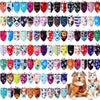A pack of 100 dog bandanas featuring donut prints for holidays and parties