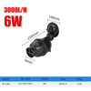 A black submersible water circulation pump with a 3000L/H flow rate and 6W power.