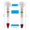Vertikaler schwimmender Aquariumthermometer mit starkem Saugnapf und Aufhängungsdesign zur Messung der Wassertemperatur.