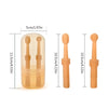 A silicone pet toothbrush set for cats and dogs with a storage case, shown in light orange color.