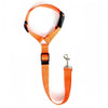 Orange adjustable two-in-one dog harness and leash