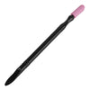 A black professional nail file and cuticle remover tool with a pink tip.