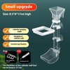 Transparent acrylic fish food dispenser with a cylinder hanging angle and suction cup fixation