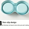 Hellblaue Doppel-Essstäbchen aus Edelstahl mit rutschfester Auskleidung